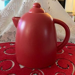 Designer Studio Red Ceramic Teapot!